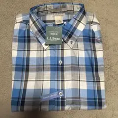 L.L.Bean 青系チェックシャツ Lサイズ