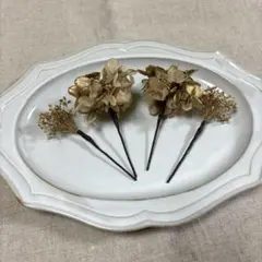 K39 ドライフラワー髪飾りヘッドドレス　成人式結婚式前撮り卒業式祭り浴衣七五三