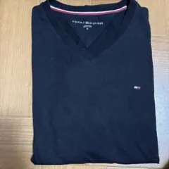 TOMMY HILFIGER ブラック Vネック Tシャツ M