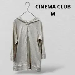CINEMA CLUBシネマクラブ 　フード付きパーカー 七分袖　カジュアル　M