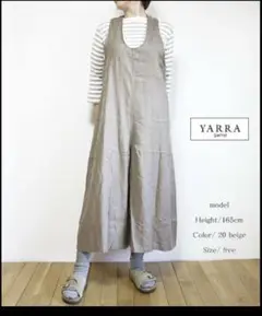 YARRA バックシャンリネンサロペット YR-02-316