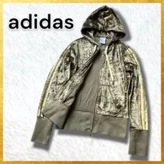 【美品】adidas クラッシュベロア フーディー Y2K フェアリーグランジ