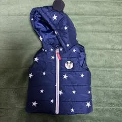 ミッキーマウス 星柄 ダウンベスト 100cm