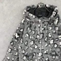 ME JANE ボアジャケット　パーカー　総柄　個性的　古着　フルボタン　LO5