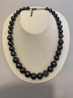 コットンパールネックレス(ブラック)