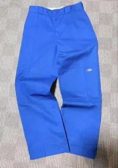 dickies ワークパンツ　ダブルニー ブルー　32インチ