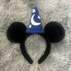 ミッキー　耳 魔法使いの帽子 カチューシャ　青　送料出品者負担！