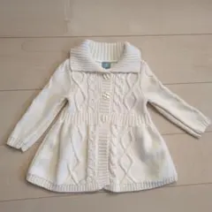 babyGap アイボリー ケーブル編みニット 18-24M