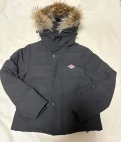 【美品】DANTON ダントン ショートダウンジャケット 36 黒 ファー付き