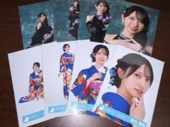 金村美玖 日向坂46 2026 振袖 黒ドレス 生写真 8種コンプ