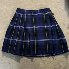 青チェック 制服 スカート