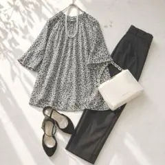 大人上品きれいめオフィスコーデ 花柄 総柄 大人カジュアル まとめ売り2点セット