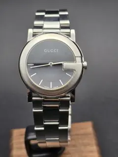 稼働 GUCCI グッチ 101J メンズ腕時計 Gフェイス ブラック文字盤