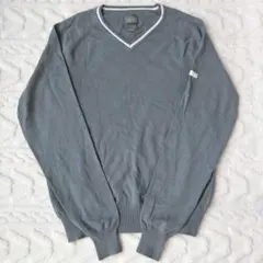 【美品】アディダスゴルフ ニットS グレー アディピュア