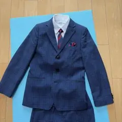 ネイビー チェック柄 スーツ 150A