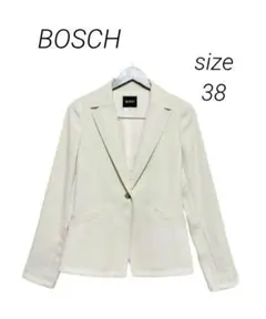 美品 BOSCH ボッシュ テーラード ジャケット 撥水加工 38Mオフホワイト