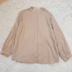 UNIQLO ユニクロ レーヨンバンドカラーストライプブラウス