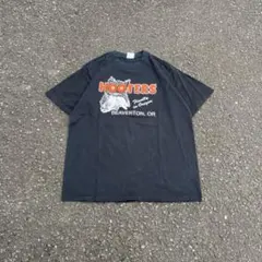 90〜00s King Tシャツ フクロウ 両面プリント メンズ ブラック 半袖