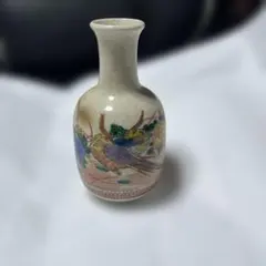 九谷焼 花鳥文 花瓶 貫入 陶芸 伝統工芸