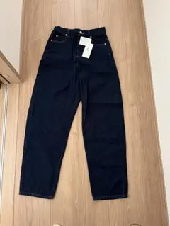 新品未使用　and R ダークブルー ハイウエストデニムパンツ