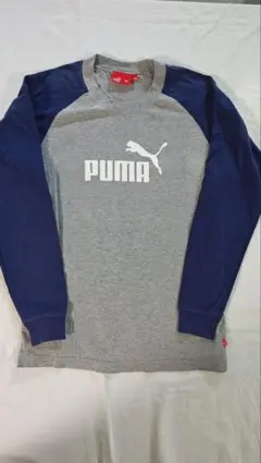 PUMA 長袖カットソー グレー ネイビー 160