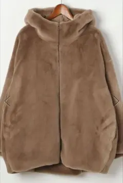 ニコアンド【MODE NORM CORE】ベルベットファーフードブルゾン Ｍ