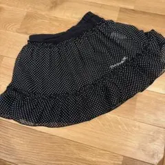 pom ponette リバーシブル　黒　ドット柄スカート 110cmのサムネイル