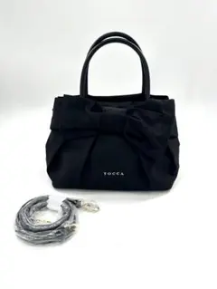 希少/極美品/tocca/2WAY リボントートバッグ/ブラック