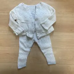 アイボリー ジグザグ模様 カーディガンセットのサムネイル