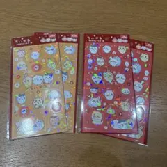 【正規品】ちいかわキラキラシール4 赤 黄色 4枚セット