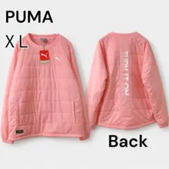 タグ付き PUMA ゴルフ 中綿プルオーバー ピンク XL