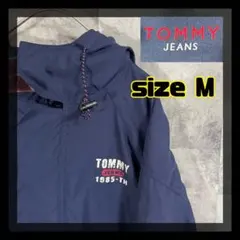 【美品】TOMMY JEAMNS　トミージーンズ　パーカー　紺　フード付　M