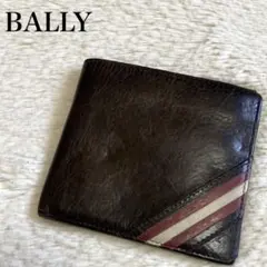 BALLY バリー ヴィンテージ ストライプ 折り財布 カードケース レザー本革のサムネイル