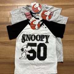【新品・未使用】スヌーピー 半袖Tシャツ 3枚セット 80と95cmのサムネイル