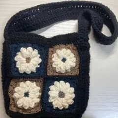 グラニースクエア 編み物 ハンドメイドバッグ