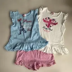 マザウェイズ　130140 おまとめ　Tシャツ×2 ショートパンツのサムネイル