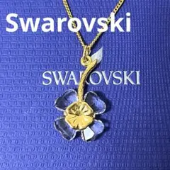 スワロフスキー　ネックレス　クローバー　クリスタル　ゴールド　正規品　新品のサムネイル