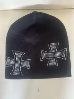 クロスストーン装飾 ビーニー メンズ