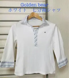 ⭐︎ホワイト 七分袖 シャツ ストライプ襟袖⭐︎