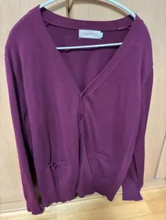 CAMPURE バーガンディ XL 長袖カーディガン