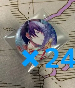 プロセカ　グリッター　缶バッジ　青柳　冬弥　24個