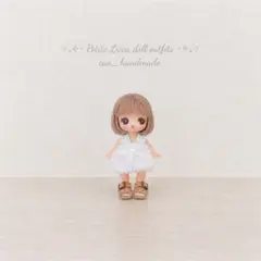 1833. ぷちリカちゃん 服 ෆ̈ チュールワンピース