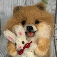 ポメラニアン　うちの子　ペット　羊毛フェルト　犬　わんこ　ポメ　マスコットのサムネイル