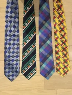 カステルバジャック　シルクネクタイ 4本セット