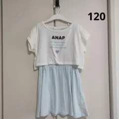 ANAP 半袖ドッキングワンピース 120のサムネイル
