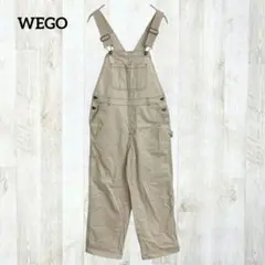 ウィゴー オーバーオール サロペット S アイボリー ベージュ カジュアル 定番