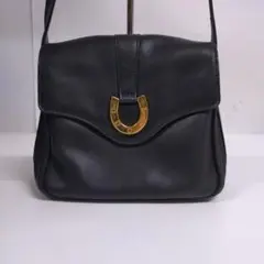 美品□グッチ ホースシュー ショルダーバッグ ゴールド金具 ホース 