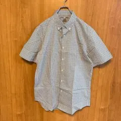 【UNIQLO】ユニクロ　半袖シャツ　ボタンダウン　ギンガムチェック　XLサイズ