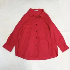 美品✨ DAMA collection リネン シャツ オレンジ　長袖 日本製のサムネイル