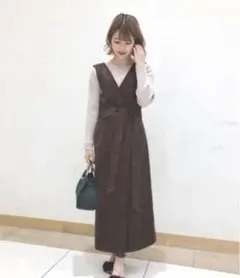 URBAN RESEARCH ROSSO スエード　ロングワンピース